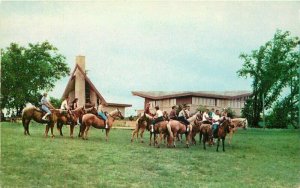 Kansas Horseback Riding 4H Club Camp Rock Springs 1950's Postcard 21-12268