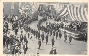 Berlin Pennsylvania Entry of Company C, 110th Regiment, World War 1, PC U13672