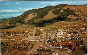 JACKSON, WY Wyoming   BIRDSEYE VIEW of the TOWN      c1960s    Postcard