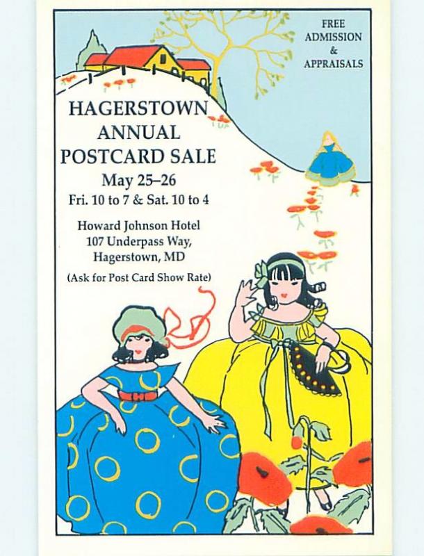 Pre-1980 Postcard Ad ANNUAL POSTCARDS SALE Hagerstown Maryland MD HM4489