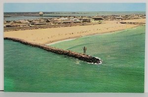 Ocean City MD Aerial View of Beautiful Beach, Fishing Jetty & Hwy Postcard Q16