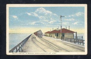 MIDLAKE OGDEN LUCIN CUT OFF UTAH RAILROAD DEPOT TRAIN STATION POSTCARD