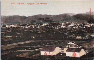Cochinchina Vietnam Hanoi Tonkin Langson Vue Generale Vintage Postcard C079