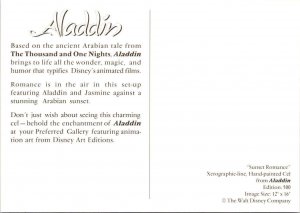 2~4X6 Postcards Walt Disney Animation  ALADDIN  Prince Ali~Jasmine~Jafar MOVIE