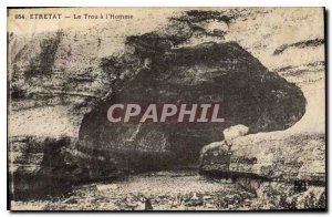 Old Postcard Etretat Le Trou Man