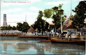 Postcard NY Chautauqua Shore at Celoron Amusement Park ~1910 B3