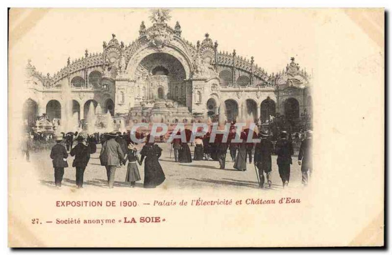 Old Postcard From Paris 1900 Exhibition Palace of L & # 39Electricite and Cha...
