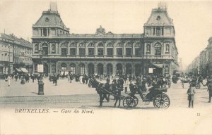 BRUXELLES BELGIUM~GARE du NORD~ 1900s PHOTO POSTCARD