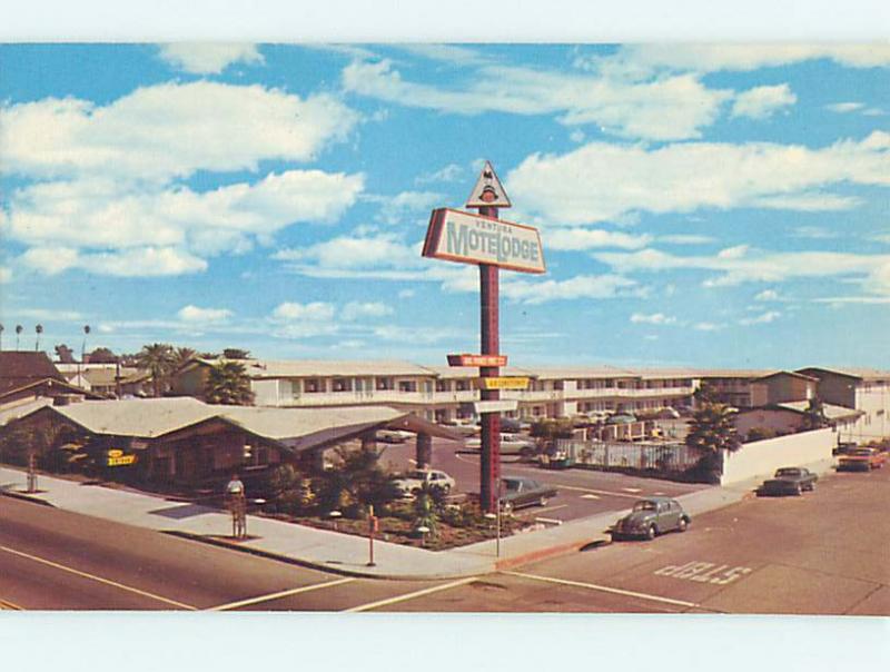 Unused Pre-1980 OLD CARS & VENTURA MOTELODGE MOTEL Ventura California CA M0311