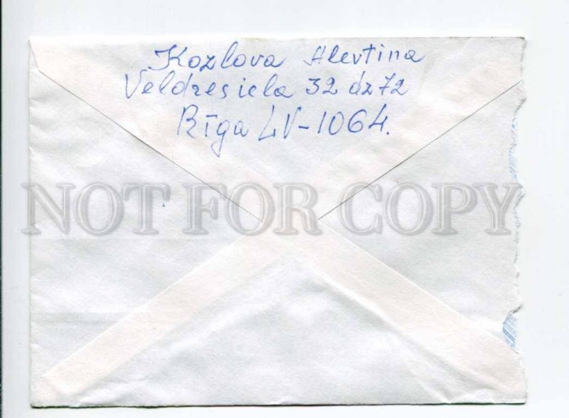 413162 LATVIA 1994 year Riga real posted cover