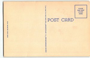 DELAWARE, OHIO Large Letter Linen Postcard - Wesleyan University - 1947 Teich