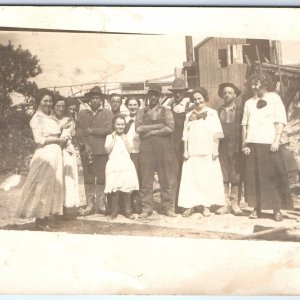 1910s Mining Family RPPC Women Children Photo Occupational Iron Copper Lead A155