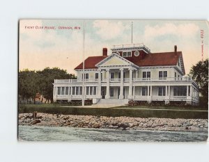 Postcard Yacht Club House, Oshkosh, Wisconsin