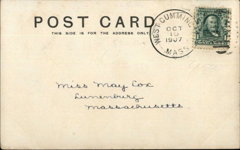 West Cummington MA Deer Hull House c1905 Postcard