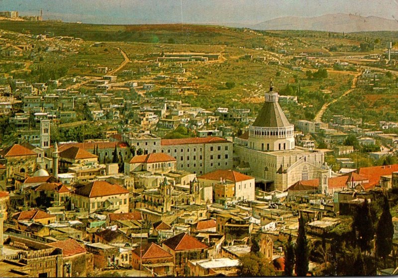 Israel Nazareth Partial View Showing The Church Of The Annunciation