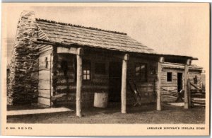 Abraham Lincoln's Indiana Home 215 1933 Chicago Worlds Fair Postcard C03