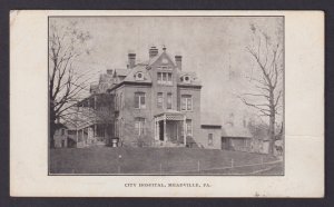 Postcard, United States, Meadville PA, City Hospital