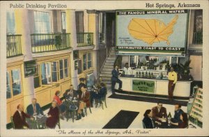 Hot Springs Arkansas AR Public Drinking Pavilion Vintage Postcard