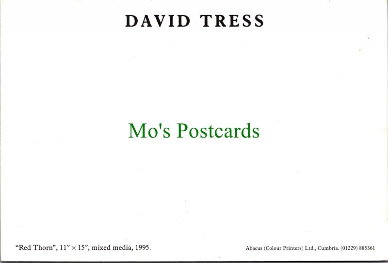 Art Postcard - Artist David Tress, Red Thorn, Mixed Media 1995 Ref.RR16576
