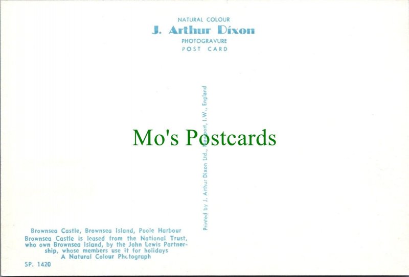 Dorset Postcard - Brownsea Castle, Brownsea Island, Poole Harbour  SW11448