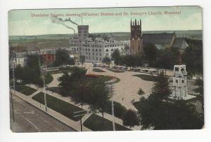 1910 Canada Postcard - Montreal - Dominion Square Windsor Station (AG19)