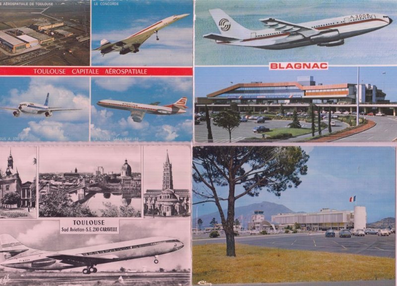 AIRPORTS France 84 Postcards pre-1980 (L3824)