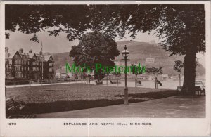 Somerset Postcard - Esplanade and North Hill, Minehead   RS31344