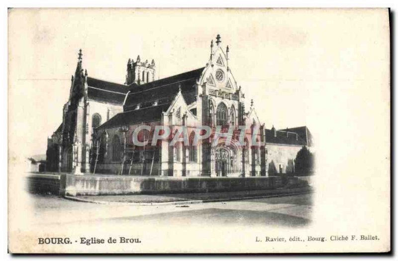 Old Postcard Bourg De Brou Church