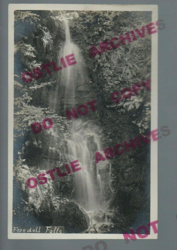 Mt. Hermon CALIFORNIA RPPC c1920s FERNDELL FALLS nr Felton Santa Cruz COOPER #8