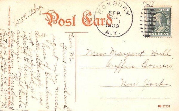 Rustic Bridge Roxbury, New York Postcard