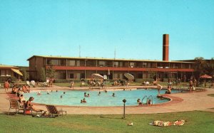Vintage Postcard Swimming Pool At Western Hills Lodge In Sequoyah State Park OK