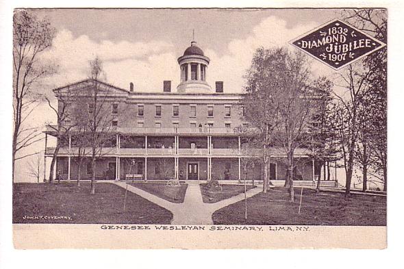 Genesee Wesleyan Seminary Diamond Jubilee 1907, Lima, New York,  B&W