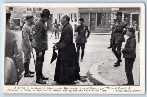 Alsace France Postcard Corner of Reconquered Alcase Church c1930's WW1