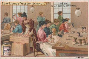 Toy Doll Head Makers Dutch Holland Vegetable Extract Advertising Card