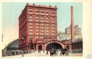 UNION STATION PITTSBURGH PENNSYLVANIA TRAIN DEPOT POSTCARD (c. 1910)