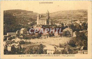 Old Postcard Auvergne Saint Nectaire High General view