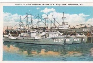 U S NAVY SUBMARINE CHASERS NAVY YARD PORTSMOUTH VIRGINIA