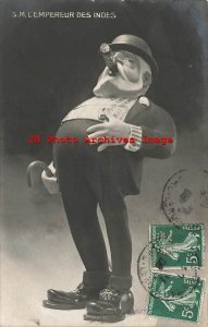 English Royalty, RPPC, England King Edward VII Caricature