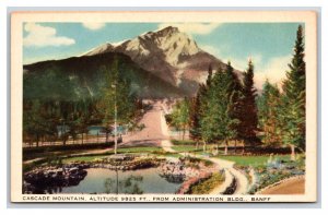 Cascade Mountain Banff Canada Rockies Alberta AB UNP WB Postcard O16