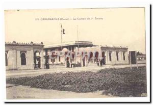 Morocco Casablanca Postcard Old Barracks 1st Zouaves