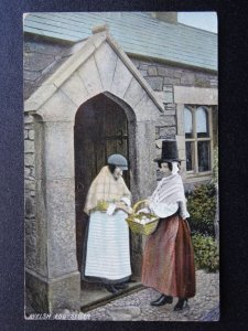 Cymru A WELSH EGG SELLER WOMAN IN NATIONAL COSTUME c1906 Postcard