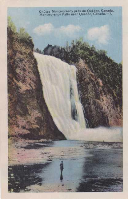 Fishing at Montmorency Falls QC, Quebec, Canada - WB