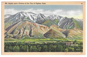 Mt. Ogden and a Portion of the City of Ogden, Utah, unused Barkalow linen