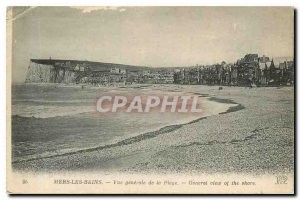 Old Postcard Mers les Bains General View of the Beach