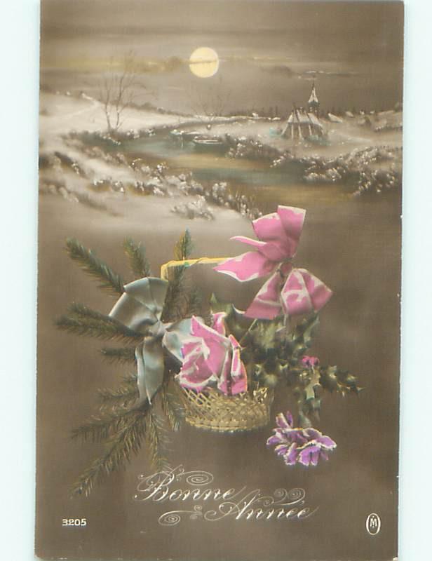 tinted rppc c1910 BEAUTIFUL FLOWERS AC9123