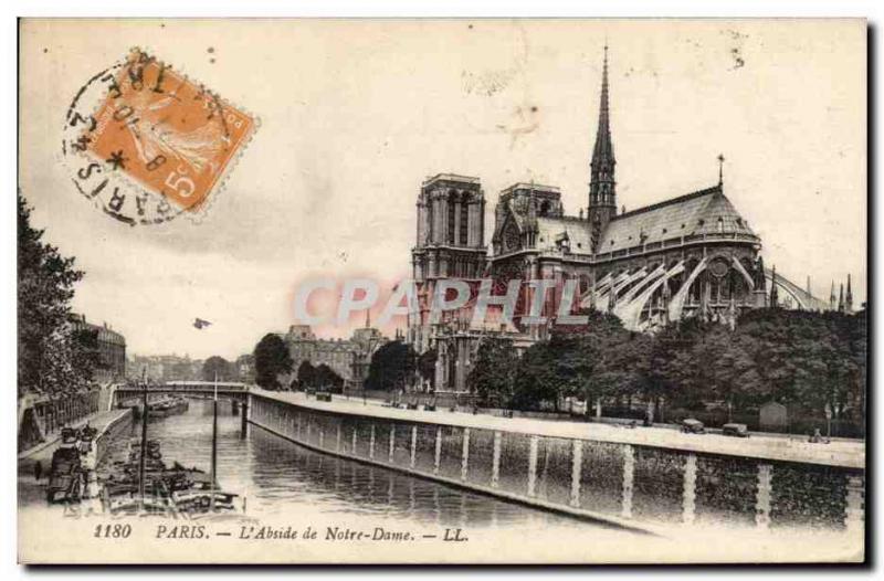 Paris - 4 - L & # 39Abside Notre Dame - Old Postcard