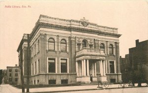 Postcard C-1910 Pennsylvania Erie Public Library occupation PA24-769