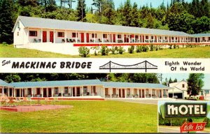 Michigan St Ignace Belle Isle Motel Split View