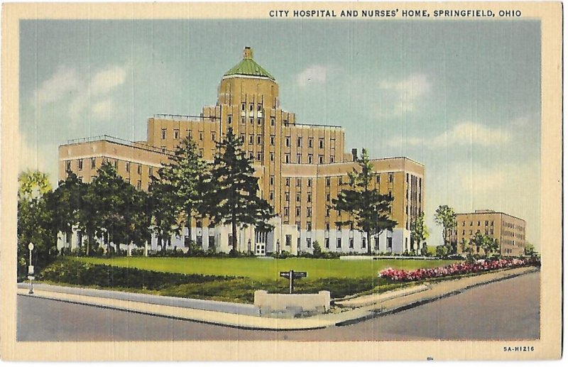 City Hospital and Nurses' Home Springfield Ohio