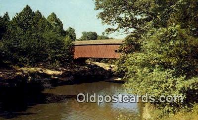 Narrows, Turkey Run State Park, IN USA Covered Bridge Unused 